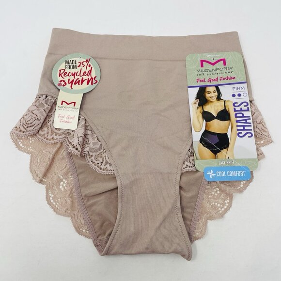 Maidenform Self Expressions Womens Medium Feel Good Fashion Briefs Lace 2040 - Picture 2 of 6